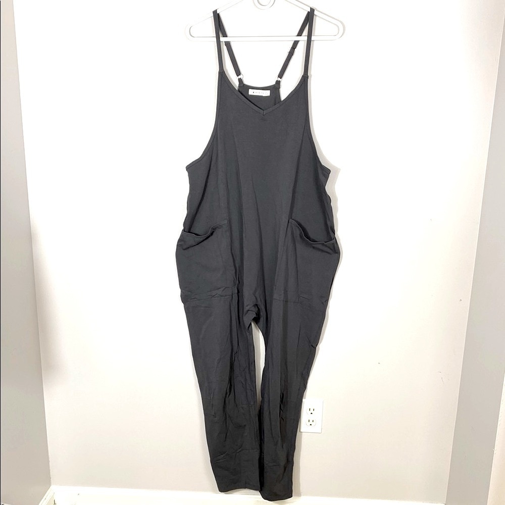 Charcoal Gray Women's Jumpsuit size Large